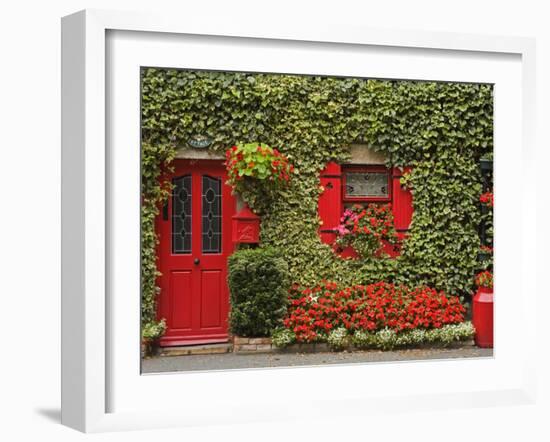 Ivy Covered Cottage, Town of Borris, County Carlow, Leinster, Republic of Ireland, Europe-Richard Cummins-Framed Photographic Print