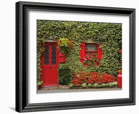 Ivy Covered Cottage, Town of Borris, County Carlow, Leinster, Republic of Ireland, Europe-Richard Cummins-Framed Photographic Print