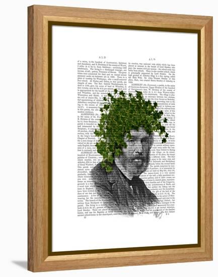 Ivy Head Plant Head-Fab Funky-Framed Stretched Canvas