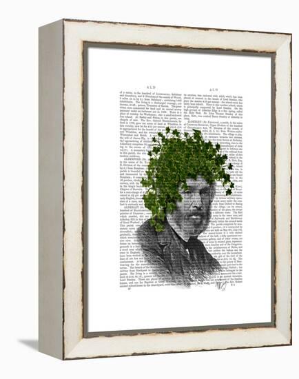 Ivy Head Plant Head-Fab Funky-Framed Stretched Canvas