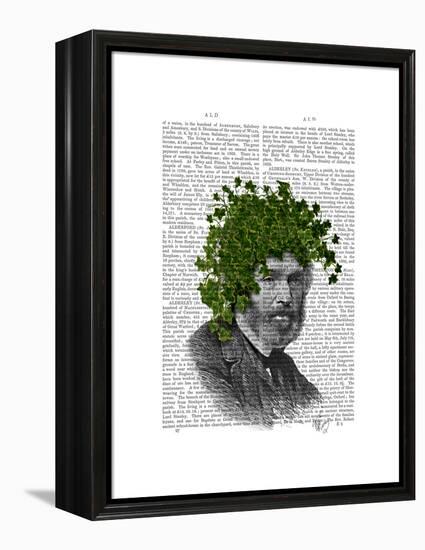 Ivy Head Plant Head-Fab Funky-Framed Stretched Canvas