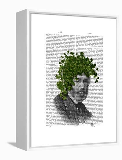 Ivy Head Plant Head-Fab Funky-Framed Stretched Canvas