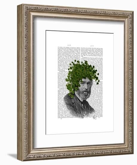 Ivy Head Plant Head-Fab Funky-Framed Art Print