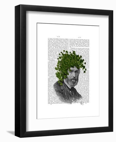 Ivy Head Plant Head-Fab Funky-Framed Art Print