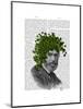 Ivy Head Plant Head-Fab Funky-Mounted Art Print