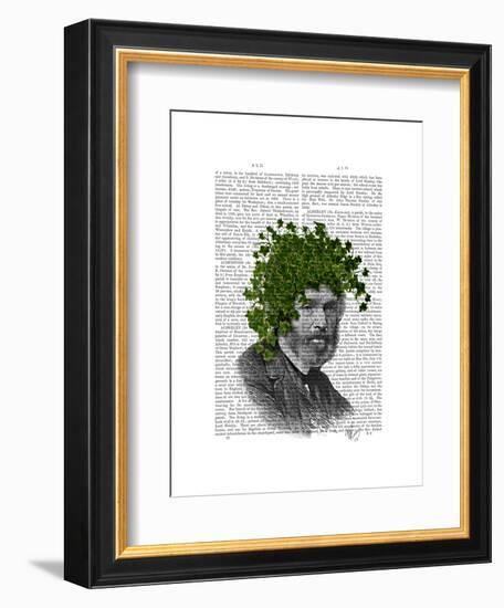 Ivy Head Plant Head-Fab Funky-Framed Art Print