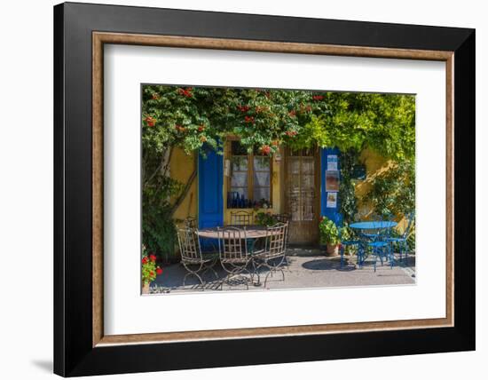 Ivy Surrounded House Front Door with Table and Chairs in Provence, France-Stefano Politi Markovina-Framed Photographic Print