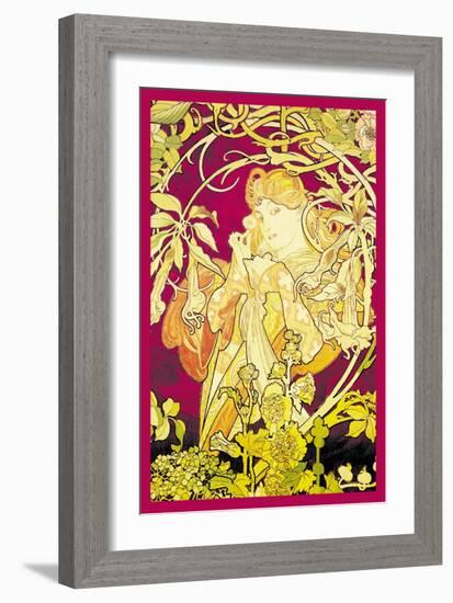 Ivy-Alphonse Mucha-Framed Art Print