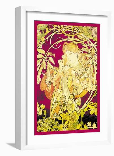 Ivy-Alphonse Mucha-Framed Art Print