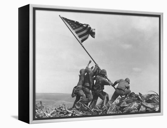 Iwo Jima Flag Raising-Joe Rosenthal-Framed Premier Image Canvas