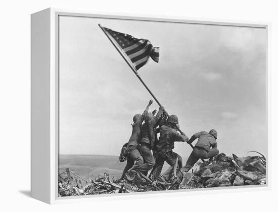 Iwo Jima Flag Raising-Joe Rosenthal-Framed Premier Image Canvas