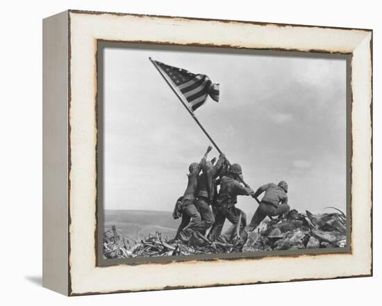 Iwo Jima Flag Raising-Joe Rosenthal-Framed Premier Image Canvas