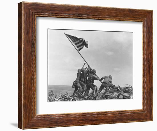 Iwo Jima Flag Raising-Joe Rosenthal-Framed Photographic Print