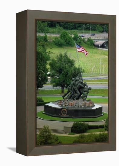 Iwo Jima Memorial in Washington Dc on Flag Day-null-Framed Premier Image Canvas