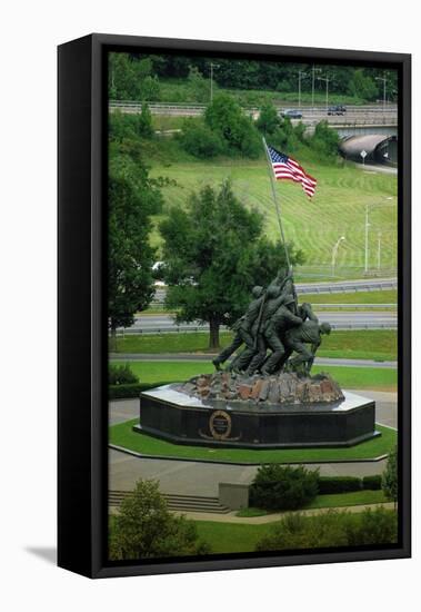 Iwo Jima Memorial in Washington Dc on Flag Day-null-Framed Premier Image Canvas