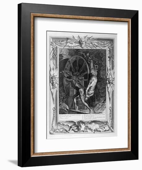 Ixion in Tartarus on the Wheel, 1733-Bernard Picart-Framed Giclee Print