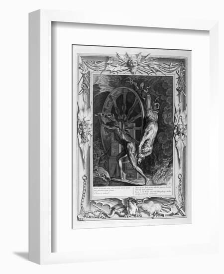 Ixion in Tartarus on the Wheel, 1733-Bernard Picart-Framed Giclee Print