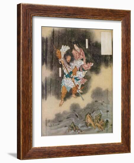 Izanagi and Izanami Giving Birth to Japan, 1925-Kawanabe Kyosai-Framed Giclee Print