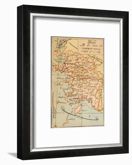 Izmir Region of Turkey - Map-null-Framed Photographic Print