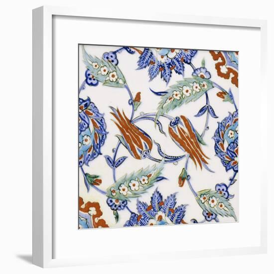 Iznik Pottery Tile-null-Framed Giclee Print