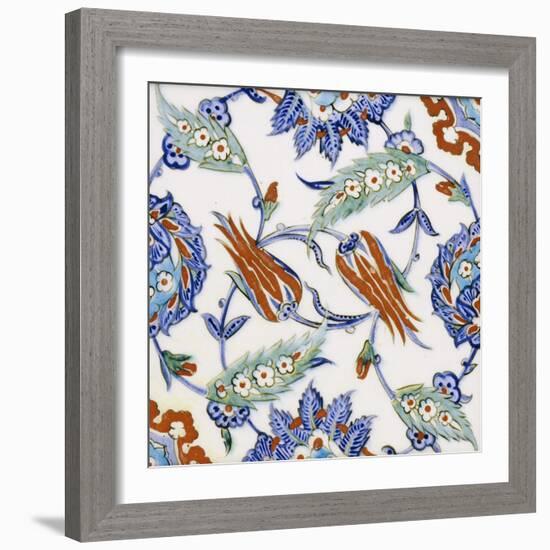 Iznik Pottery Tile-null-Framed Giclee Print