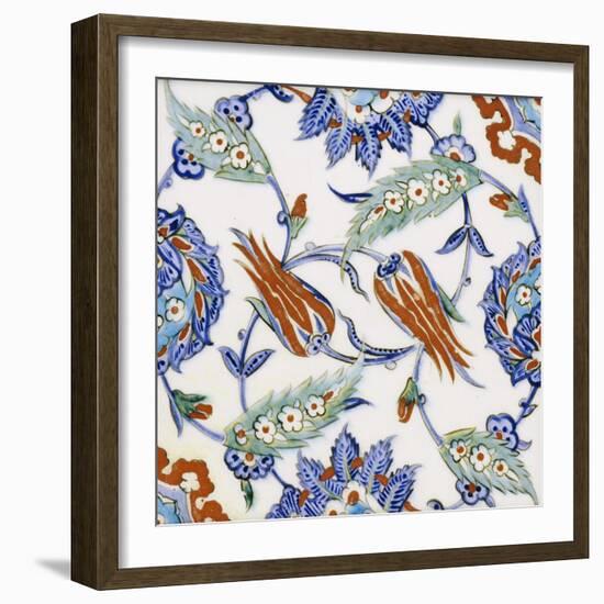 Iznik Pottery Tile-null-Framed Giclee Print