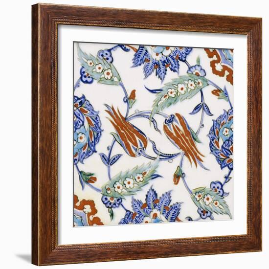 Iznik Pottery Tile-null-Framed Giclee Print