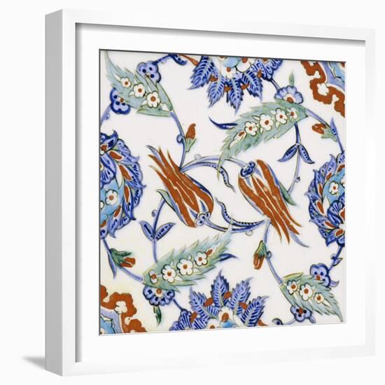 Iznik Pottery Tile-null-Framed Giclee Print