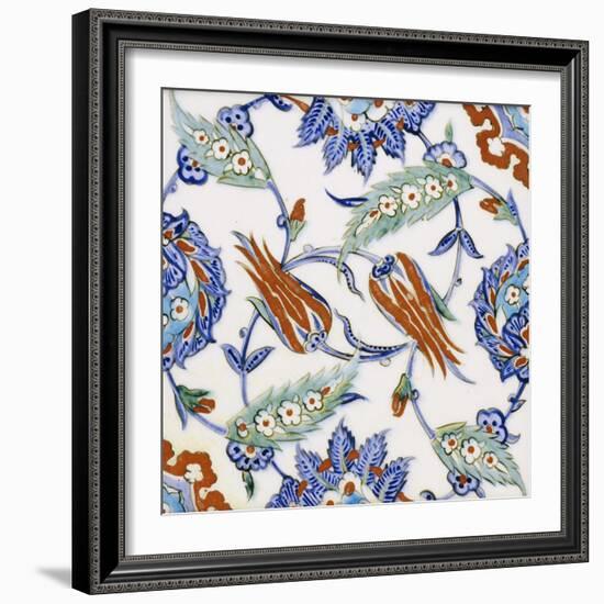 Iznik Pottery Tile-null-Framed Giclee Print