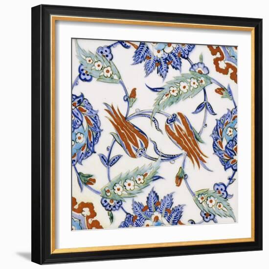 Iznik Pottery Tile-null-Framed Giclee Print