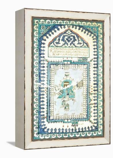 Iznik Tile with a Representation of Mecca-null-Framed Premier Image Canvas