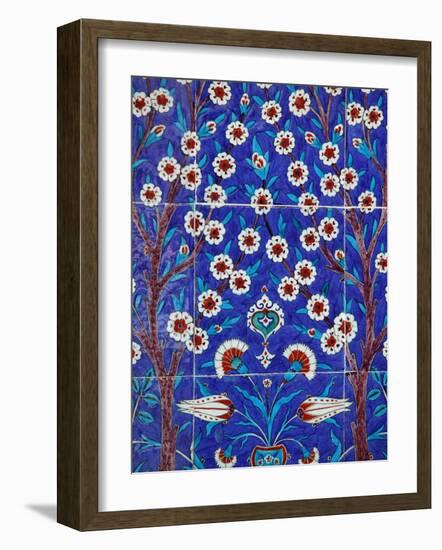 Iznik Tiles in Topkapi Palace, Istanbul, Turkey, Europe-Godong-Framed Photographic Print