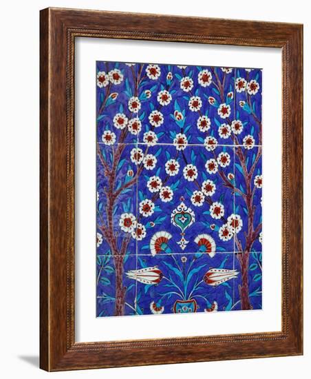 Iznik Tiles in Topkapi Palace, Istanbul, Turkey, Europe-Godong-Framed Photographic Print