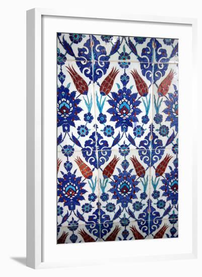 Iznik Tiles, Rustem Pasha Mosque, Istanbul, Turkey-null-Framed Photographic Print