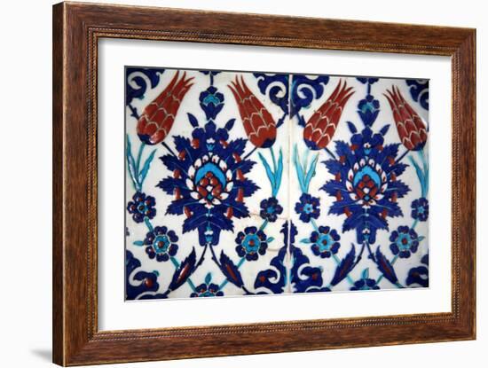 Iznik Tiles, Rustem Pasha Mosque, Istanbul, Turkey-null-Framed Photographic Print