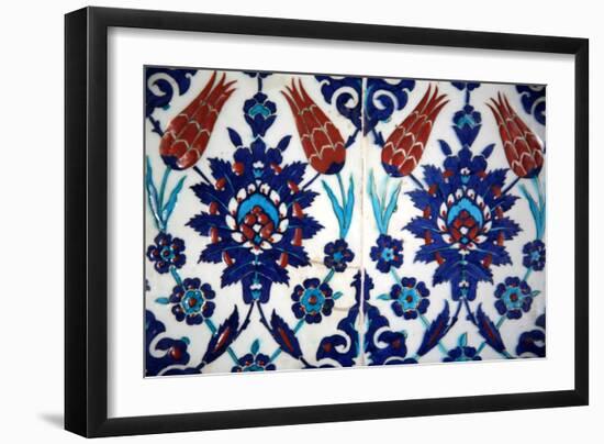 Iznik Tiles, Rustem Pasha Mosque, Istanbul, Turkey-null-Framed Photographic Print