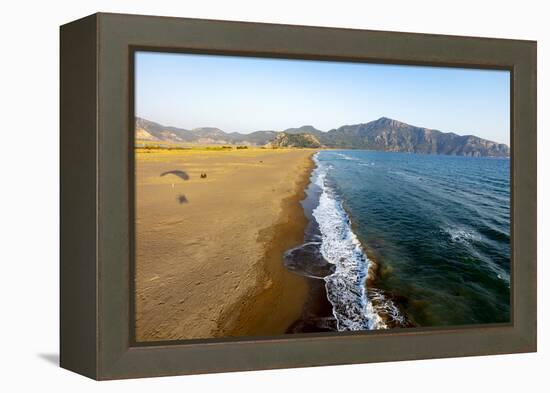 Iztuzu Beach, Dalyan, Koycegiz, Mugla, Turkey.-Ali Kabas-Framed Premier Image Canvas