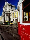 Tram on Praca De Commercio, Lisbon, Portugal-Izzet Keribar-Premier Image Canvas