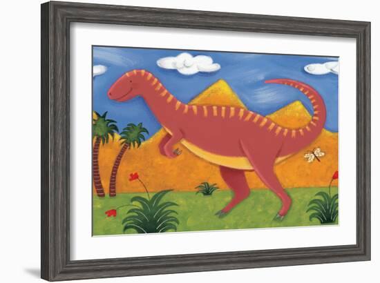 Izzy the Iguanodon-Sophie Harding-Framed Art Print