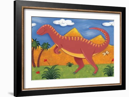 Izzy the Iguanodon-Sophie Harding-Framed Art Print