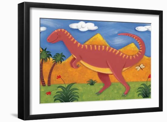 Izzy the Iguanodon-Sophie Harding-Framed Art Print