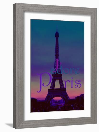 J'adore Paris - Eiffel Tower-Cora Niele-Framed Giclee Print