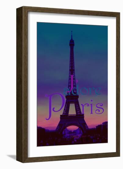 J'adore Paris - Eiffel Tower-Cora Niele-Framed Giclee Print