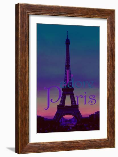 J'adore Paris - Eiffel Tower-Cora Niele-Framed Giclee Print