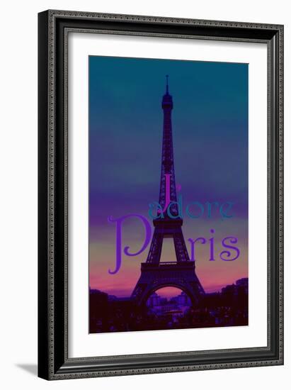 J'adore Paris - Eiffel Tower-Cora Niele-Framed Giclee Print