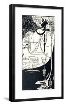 J"Ai Baise Ta Bouche, Jokanaan, Illustration from "Salome" by Oscar Wilde, Pub. 1894-Aubrey Beardsley-Framed Giclee Print