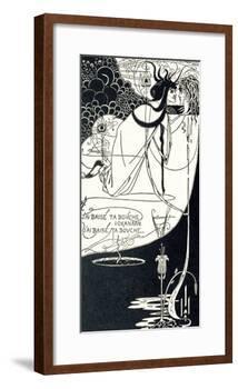 J"Ai Baise Ta Bouche, Jokanaan, Illustration from "Salome" by Oscar Wilde, Pub. 1894-Aubrey Beardsley-Framed Giclee Print