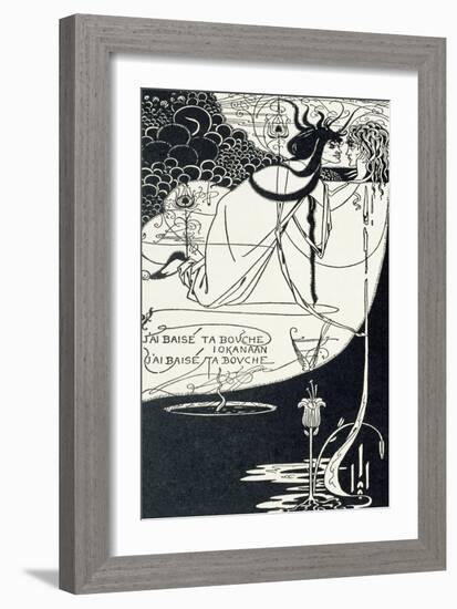 J"Ai Baise Ta Bouche, Jokanaan, Illustration from "Salome" by Oscar Wilde, Pub. 1894-Aubrey Beardsley-Framed Giclee Print