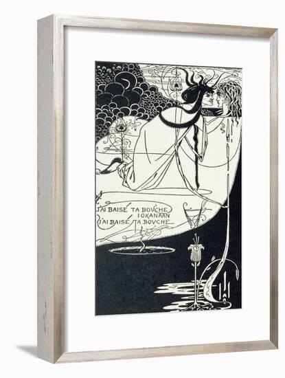 J"Ai Baise Ta Bouche, Jokanaan, Illustration from "Salome" by Oscar Wilde, Pub. 1894-Aubrey Beardsley-Framed Giclee Print