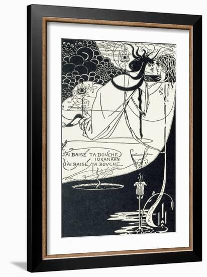 J"Ai Baise Ta Bouche, Jokanaan, Illustration from "Salome" by Oscar Wilde, Pub. 1894-Aubrey Beardsley-Framed Giclee Print